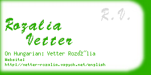 rozalia vetter business card